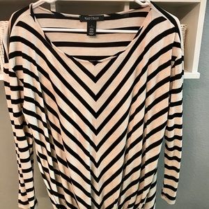 WHBM Striped Blouse